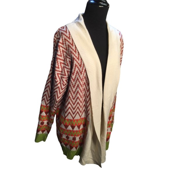 Great Geometric Pattern Colorful Long Sweater by So It Is - Size Large - Picture 7 of 11